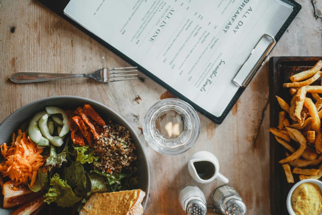 menú para restaurante