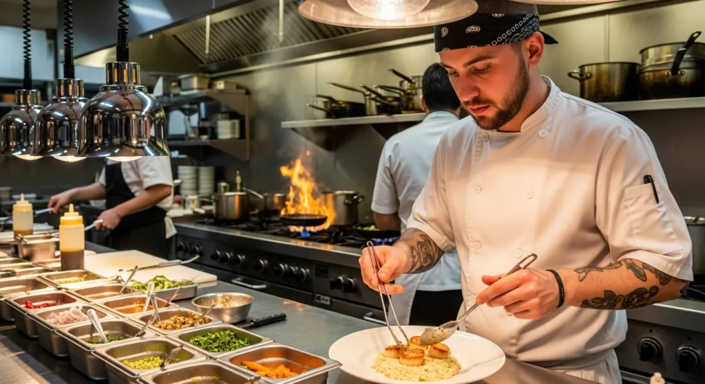 Cocinero de Línea en un Restaurante